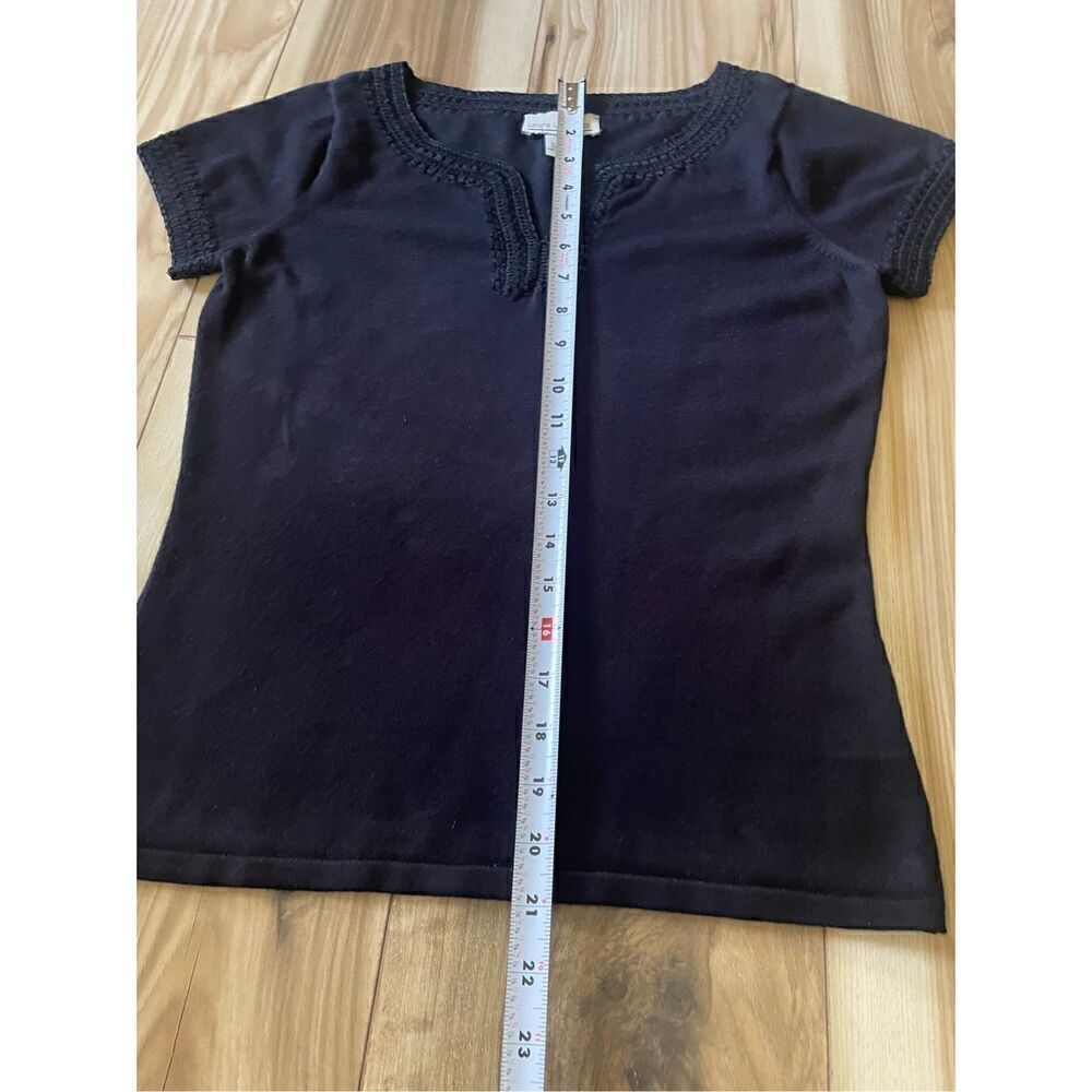 Laura Leigh Vintage Crotchet Black Women’s Top - Picture 4 of 6